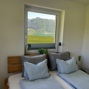 Startseite Apartment Jovenspitze Schalfzimmer Seeblick